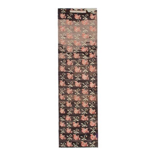 Turkish Vintage Kars Kilim Runner - 3`7" X 13`0" For Sale