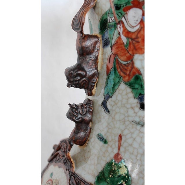 Large Canton Crackled Porcelain Baluster Vase, China, 19th Century For Sale - Image 9 of 18
