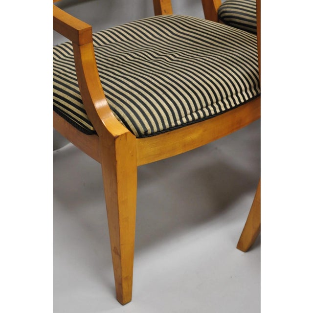 Biedermeier Empire Style Maple Wood Double X Back Dining Room Chairs - Set of 6 For Sale - Image 14 of 18