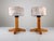 Scandinavian Modern Pine and Fabric Stools, 1980s, Set of 2 For Sale - Image 6 of 10