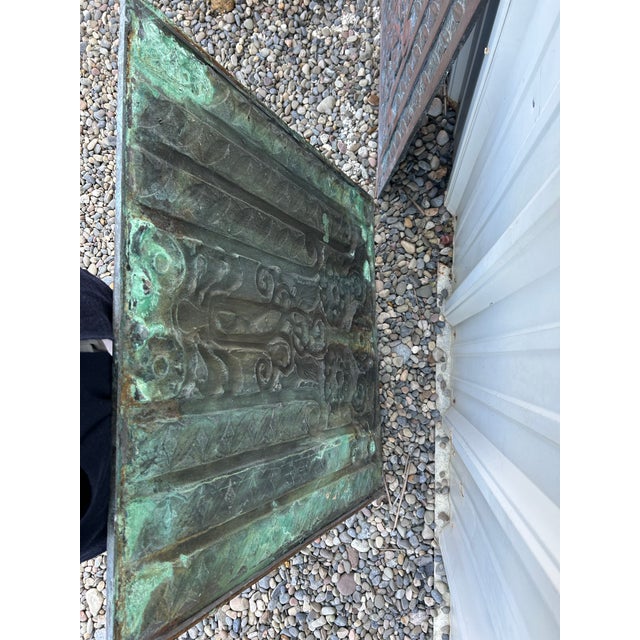 Architectural Salvage Cast Bronze Panels - Chicago Art Deco For Sale - Image 4 of 5