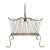 Vintage Mid-Century Brass-Tone Wire Magazine Rack For Sale