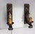 Pine and Wrought Iron Sconces, 1960, Set of 2 For Sale - Image 6 of 10