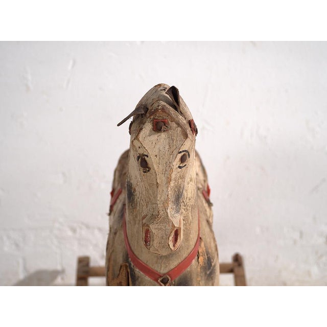 Antique French Rocking Horse, 1920 For Sale - Image 13 of 15