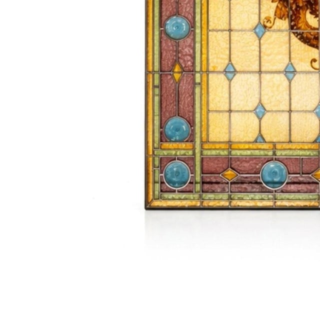 Louis XVIII Renaissance Stained Glass, 19th Century For Sale - Image 3 of 6