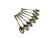 Art Deco Brass Spoons, 1950s, Set of 6 For Sale - Image 4 of 9