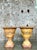 Elevate your shelf, mantel, or garden vignette with this charming pair of vintage Boho-style wrought iron urns. Crafted...
