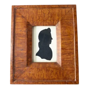 1990's Decorative Cut Silk and Paper Silhouette by Bob Schaffer