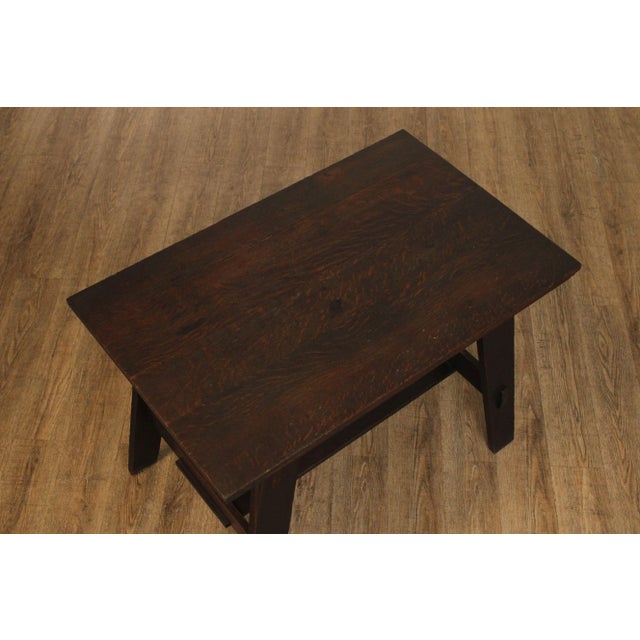 Mission Lestershire Furniture Co. Mission Oak Library Table For Sale - Image 3 of 12