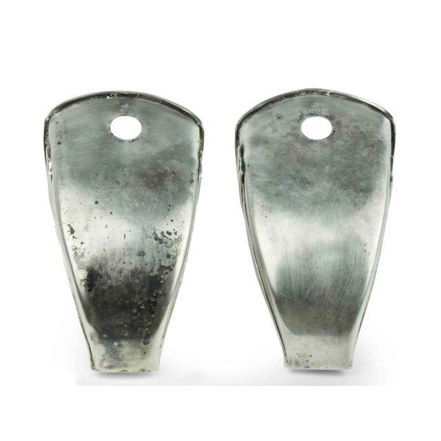 Antique Spanish Colonial Period Silver Plated Stirrups With Hand-Engraved Motifs Wall Decor - a Pair For Sale - Image 9 of 11