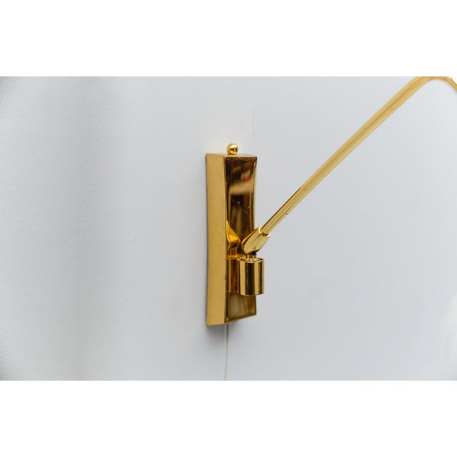 Mid-Century Modern Wall Lamps in Brass and Milk Glass, 1960s, Set of 2 For Sale - Image 11 of 18