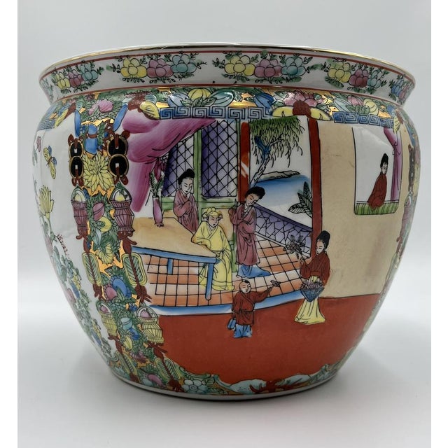 Hand-Painted Porcelain Fish Tank, 1890s For Sale - Image 4 of 15