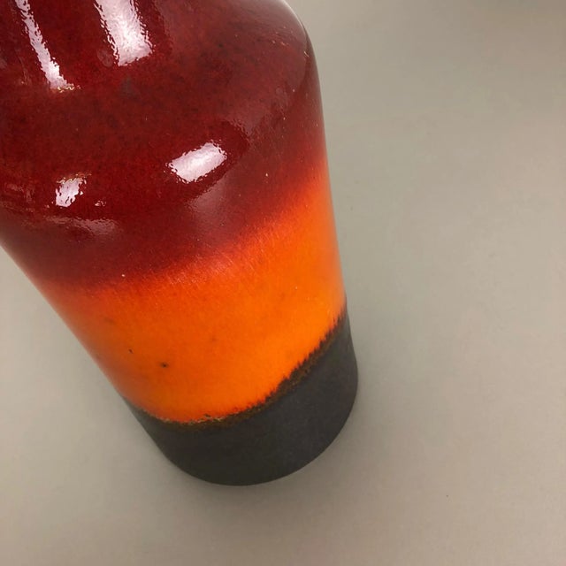 Large Multi-Color Fat Lava Vase from Scheurich, Germany, 1970s For Sale - Image 4 of 14