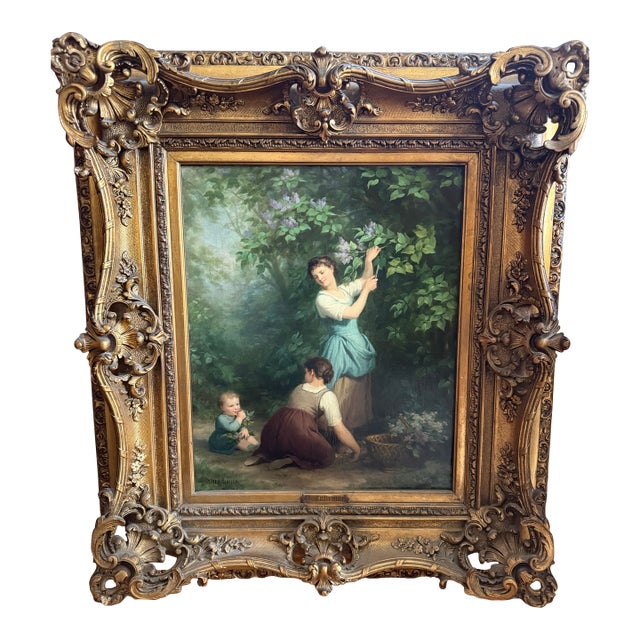 Mid 19th Century Original French Oil Painting by Fritz Zuber-Huber (1822-1896) For Sale