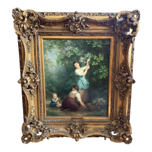 Mid 19th Century Original French Oil Painting by Fritz Zuber-Huber (1822-1896)