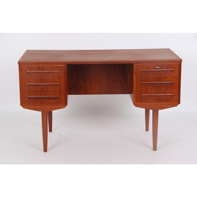 Beautiful vintage desk, designed for the furniture factory a.p. Møbler by andreas pedersen. Design: j. Svenstrup. a...