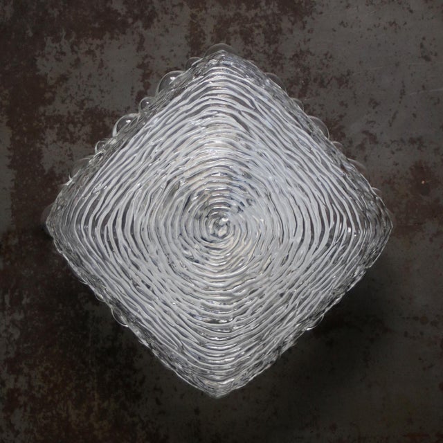 Mid-Century Modern Clear Glass Ceiling Lamp by Helena Tynell for Glashütte Limburg For Sale - Image 4 of 11