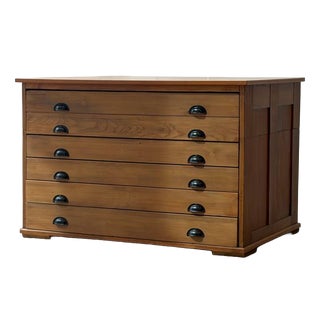 Archive Chest of 6 Drawers in Cherrywood, 1970s For Sale