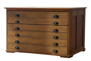 Archive Chest of 6 Drawers in Cherrywood, 1970s
