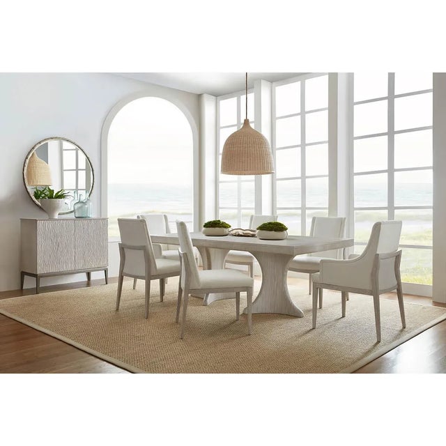 Modern Modern White Dining Arm Chair For Sale - Image 3 of 9