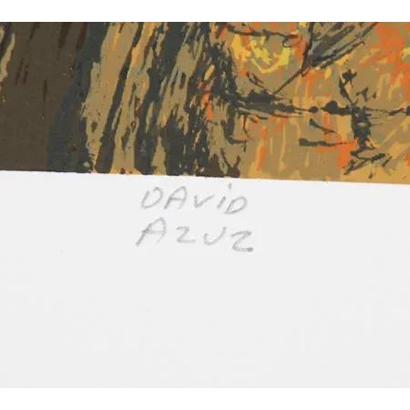 Artist: David Azuz, Israeli/French (1942 - ) Title: Waiter in Cafe Margolin Year: Circa 1980 Medium: Lithograph, signed...