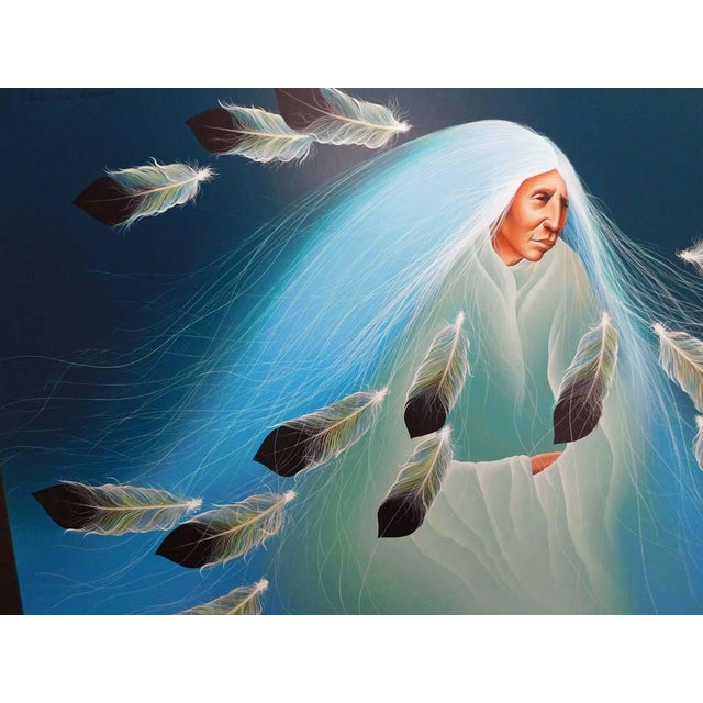 1990s Frank Howell "A Blue Sea Rising" 1994 Original Serigraph Hand Signed For Sale - Image 5 of 8