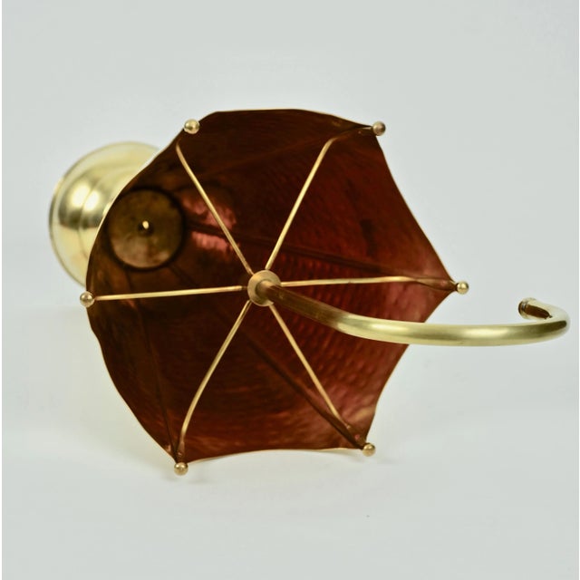 Gold Mid-Century Brass Umbrella Stand For Sale - Image 8 of 10