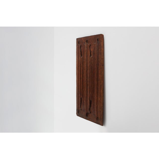 16th Century Antique Gothic Linenfold Panel in Carved Oak, 1500s For Sale - Image 5 of 10