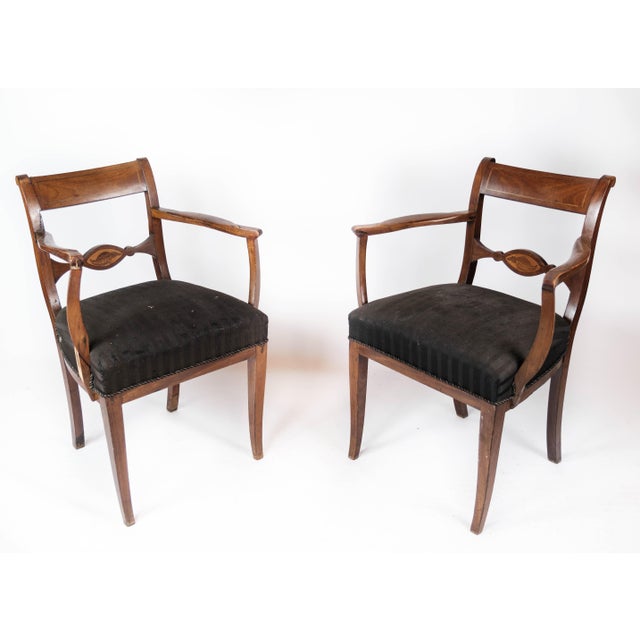Set of Armchairs of Mahogany, 1860s For Sale - Image 3 of 15