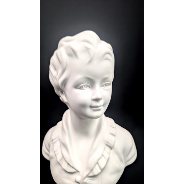 Limoges Porcelain Bust of the Child Alexandre Brongniart after Jean Houdon by Camille Tharaud For Sale - Image 9 of 12
