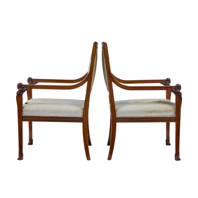 Vintage Empire Revival Suite in Carved Walnut, 1920, Set of 7 For Sale - Image 11 of 13