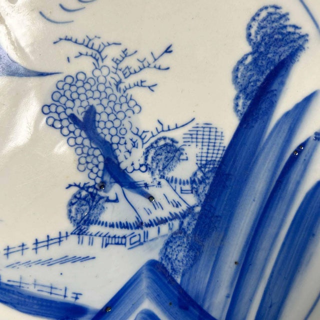 Japanese Hand-Painted Porcelain Plate, Arita, Japan For Sale - Image 9 of 15