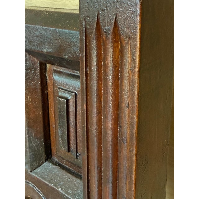 19th Set of Six Spanish Carved Chairs with Leather Seat and Back For Sale - Image 14 of 18