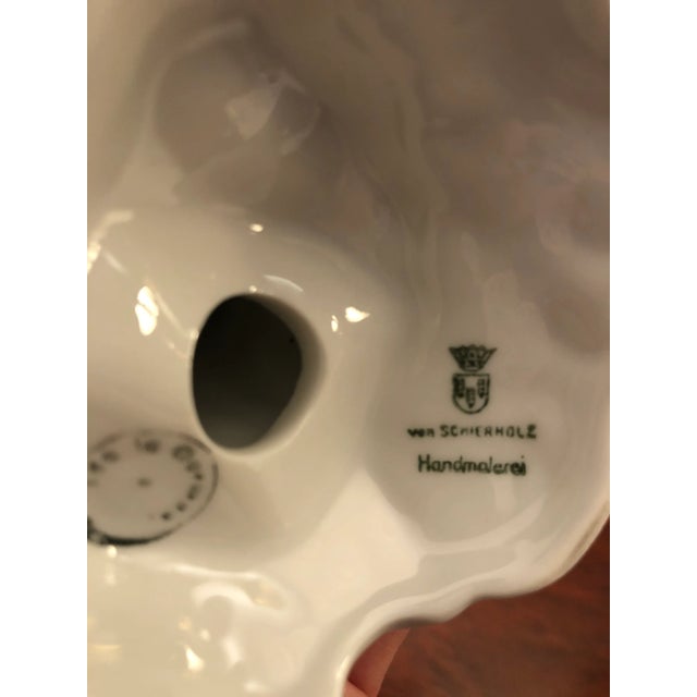 Early 20th Century German Porcelain Centerpiece Bowl and Candle Holders - 3 Piece Set For Sale - Image 12 of 13