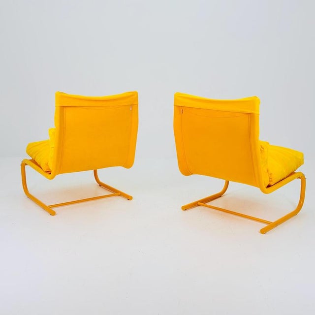 Metal Space Age Yellow Stuns Lounge Chair by Jan Dranger & Johan Huldt for Innovator, 1970s For Sale - Image 7 of 18