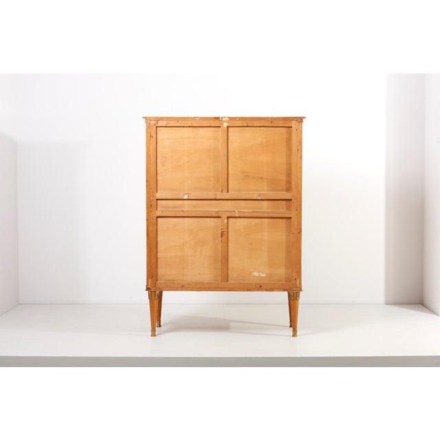 Metal Italian Birdseye Maple Bar Cabinet, 1950s For Sale - Image 7 of 18