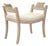 Mila Stool - Natural Linen / Natural Driftwood Frame For Sale