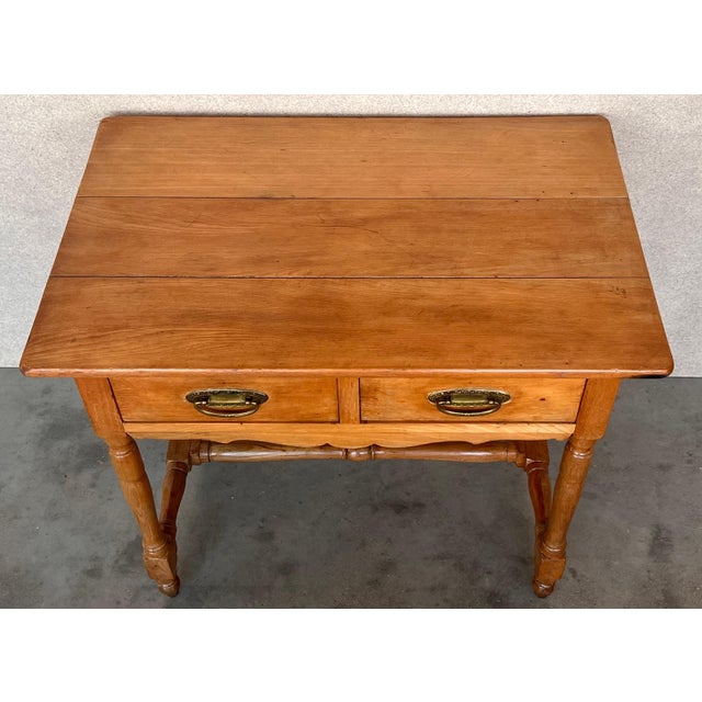 Early 20th Spanish Mobila Country Farm Desk with, Side Table or Butcher Block For Sale - Image 13 of 18