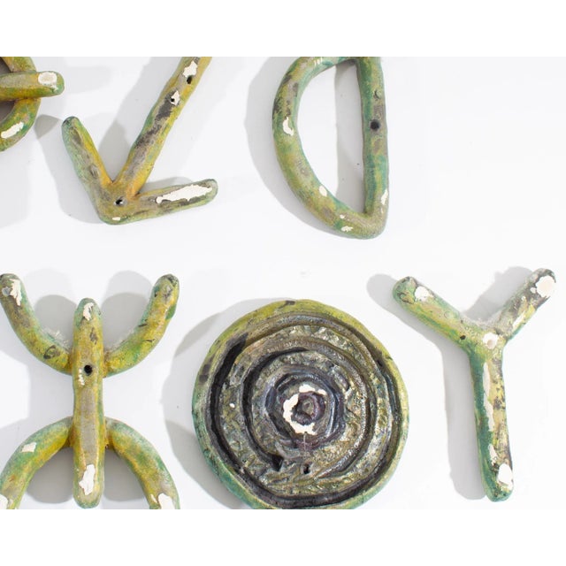 Green 1991 “Essential Equation” Abstract Ceramic Wall Sculptures by Ana England For Sale - Image 8 of 10