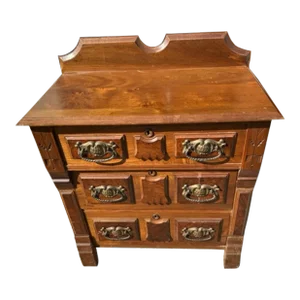 1910s Antique Wooden Commode