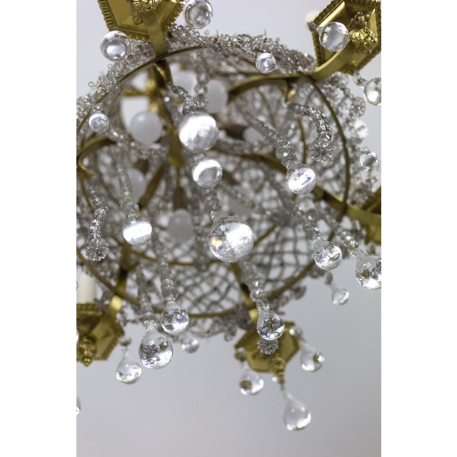 Chandelier in Crystal and Gilt Bronze, 1880s For Sale - Image 6 of 9