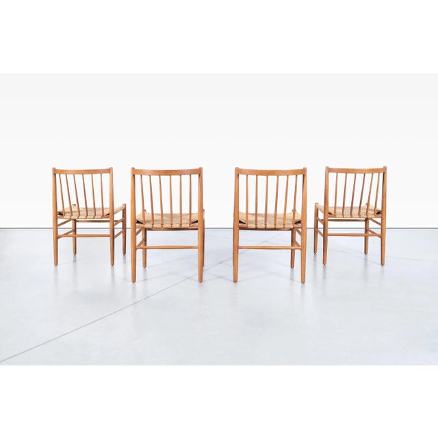 1960s Mid-Century Model J80 Oak Dining Chairs by Jorge Baekmark for FDB Mobler For Sale - Image 5 of 11