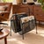 Mid-Century Modern Mod Patterned Black Steel Double Magazine Lp Record Holder 1950s For Sale - Image 3 of 9