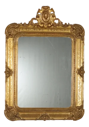 Antique French Mirror in Carved Fir