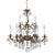Antique Epic Glowing Glistening 9 Arm 9 Light Cut Lead Glass Crystal Chandelier For Sale