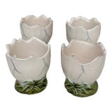 Set of 4 Austrian Majolica Egg Cup Circa 1890 For Sale