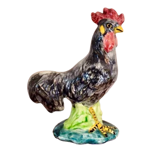 Vintage Stangl Bird Pottery Depicting a Grey Rooster Figure