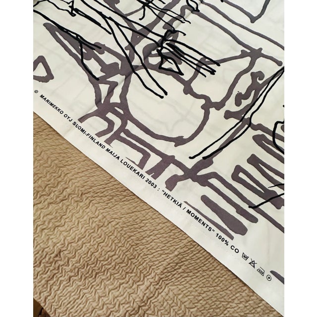 Textile Marimekko Fabric 2yd Panel, New. Iconic 2003 Hetkia/Moments by Maija Louekari For Sale - Image 7 of 7