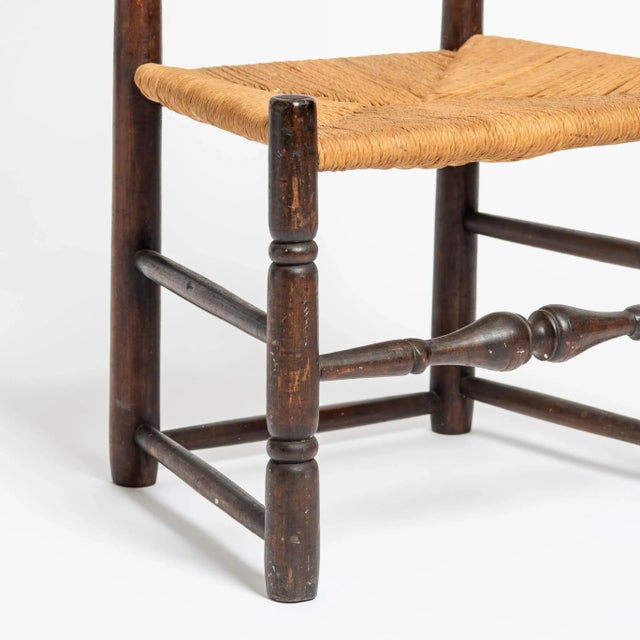 Late 19th Century Queen Anne Style Rush Seat Chair For Sale In New York - Image 6 of 8