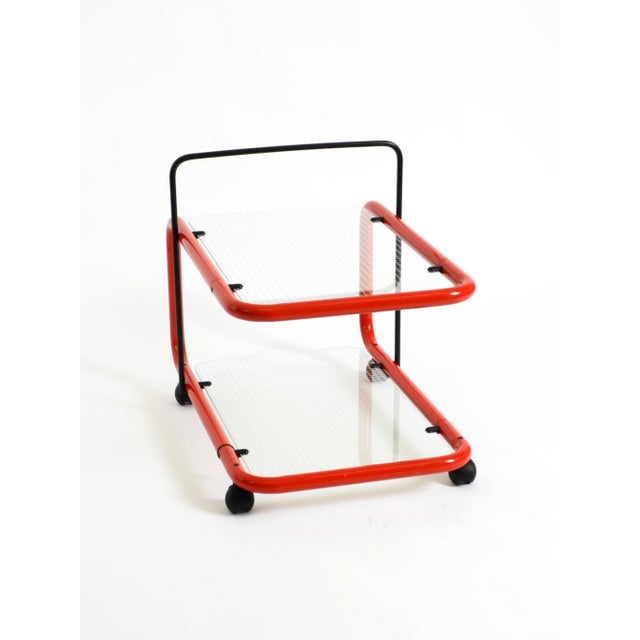 Italian Bar Cart in Metal and Glass, 1980s For Sale - Image 12 of 18